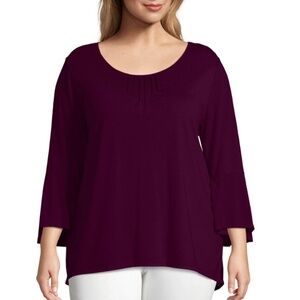 Just My Size Bell Sleeve Pintuck Top – Size 3X